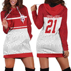Queensland Tonga Custom Hoodie Dress QLD with Tongan Ngatu Pattern