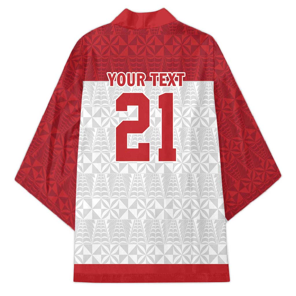 Queensland Tonga Custom Kimono QLD with Tongan Ngatu Pattern - Aussie Hoodie
