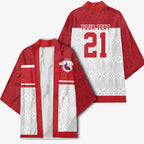 Queensland Tonga Custom Kimono QLD with Tongan Ngatu Pattern - Aussie Hoodie