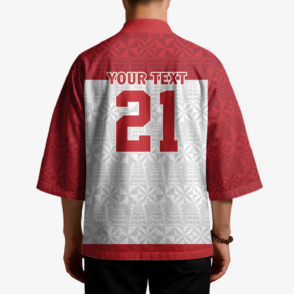 Queensland Tonga Custom Kimono QLD with Tongan Ngatu Pattern - Aussie Hoodie