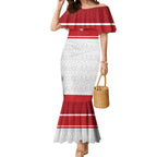 Queensland Tonga Custom Mermaid Dress QLD with Tongan Ngatu Pattern