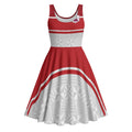 Queensland Tonga Custom Midi Dress QLD with Tongan Ngatu Pattern - Aussie Hoodie