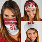 Queensland Tonga Custom Neck Gaiter QLD with Tongan Ngatu Pattern - Aussie Hoodie