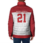 Queensland Tonga Custom Padded Jacket QLD with Tongan Ngatu Pattern - Aussie Hoodie