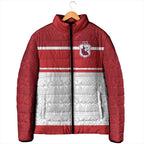 Queensland Tonga Custom Padded Jacket QLD with Tongan Ngatu Pattern - Aussie Hoodie