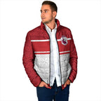 Queensland Tonga Custom Padded Jacket QLD with Tongan Ngatu Pattern - Aussie Hoodie