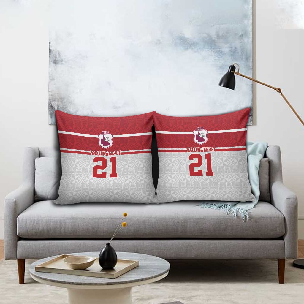 Queensland Tonga Custom Pillow Cover QLD with Tongan Ngatu Pattern - Aussie Hoodie