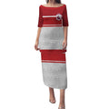 Queensland Tonga Custom Puletasi QLD with Tongan Ngatu Pattern