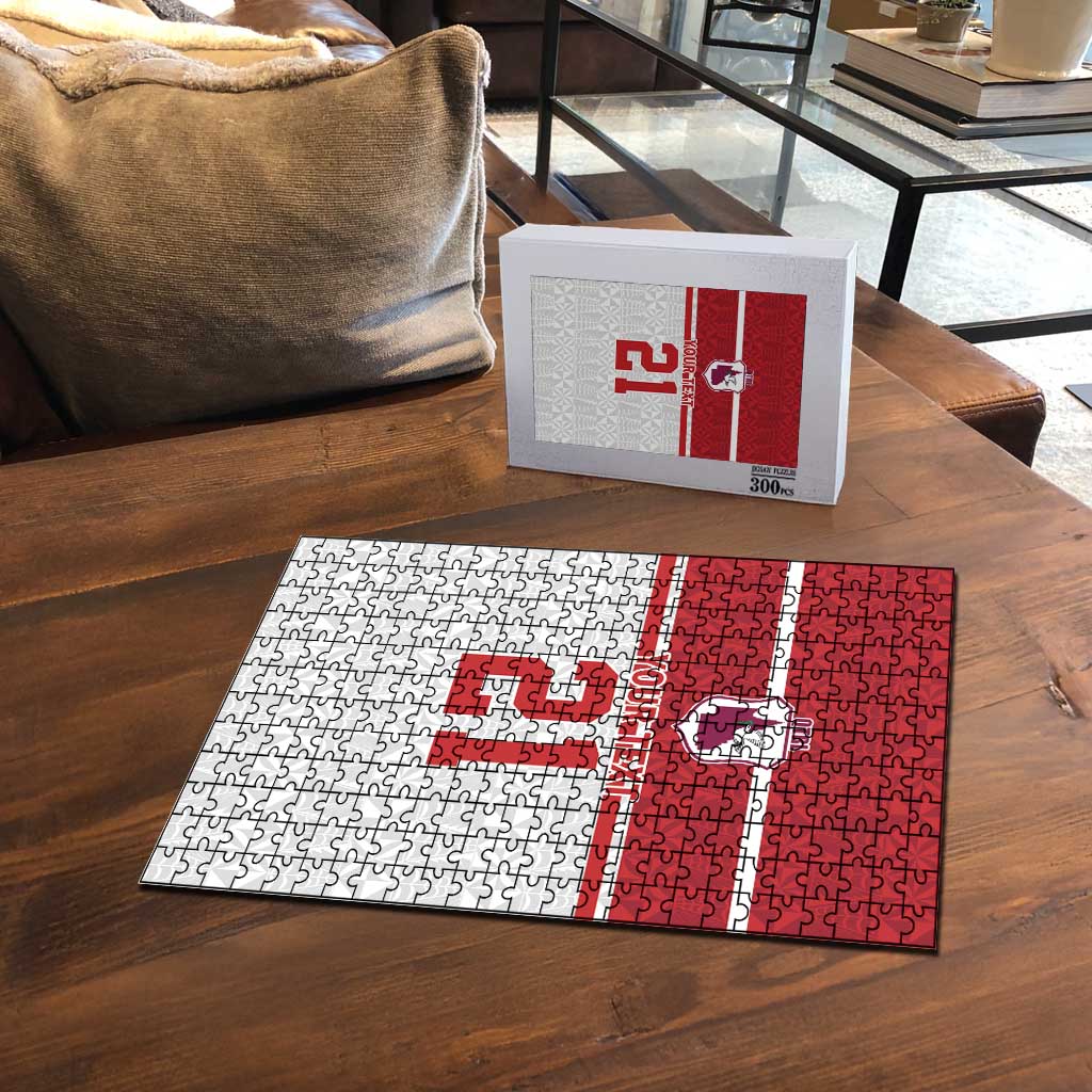 Queensland Tonga Custom Puzzle QLD with Tongan Ngatu Pattern - Aussie Hoodie