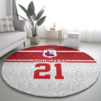 Queensland Tonga Custom Round Carpet QLD with Tongan Ngatu Pattern