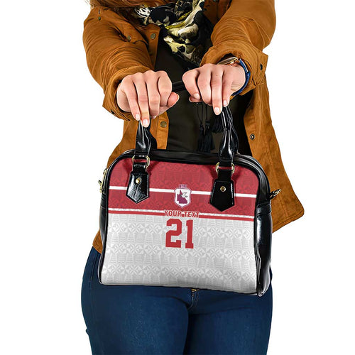 Queensland Tonga Custom Shoulder Handbag QLD with Tongan Ngatu Pattern