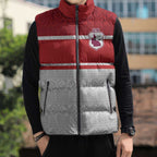 Queensland Tonga Custom Sleeveless Puffer Jacket QLD with Tongan Ngatu Pattern - Aussie Hoodie