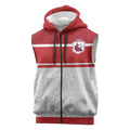 Queensland Tonga Custom Sleeveless Zip Hoodie QLD with Tongan Ngatu Pattern LT9