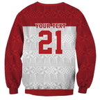 Queensland Tonga Custom Sweatshirt QLD with Tongan Ngatu Pattern