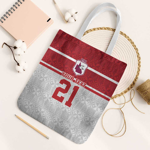 Queensland Tonga Custom Tote Bag QLD with Tongan Ngatu Pattern - Aussie Hoodie