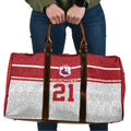 Queensland Tonga Custom Travel Bag QLD with Tongan Ngatu Pattern - Aussie Hoodie