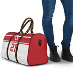 Queensland Tonga Custom Travel Bag QLD with Tongan Ngatu Pattern - Aussie Hoodie