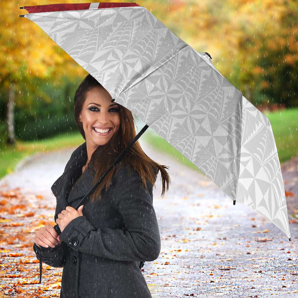 Queensland Tonga Custom Umbrella QLD with Tongan Ngatu Pattern - Aussie Hoodie