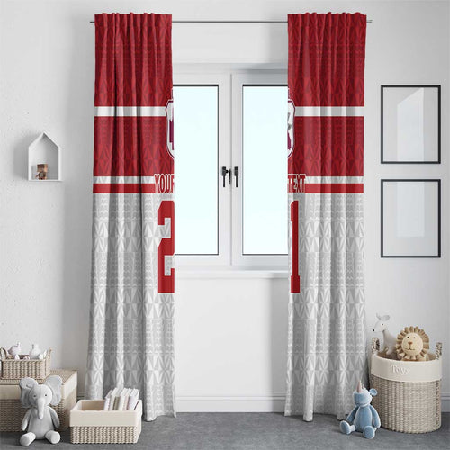 Queensland Tonga Custom Window Curtain QLD with Tongan Ngatu Pattern