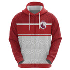Queensland Tonga Custom Zip Hoodie QLD with Tongan Ngatu Pattern