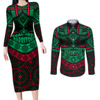 rabbitohs-rugby-couples-matching-long-sleeve-bodycon-dress-and-long-sleeve-button-shirts-polynesian-and-aboriginal-special-version