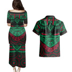 rabbitohs-rugby-couples-matching-puletasi-dress-and-hawaiian-shirt-polynesian-and-aboriginal-special-version