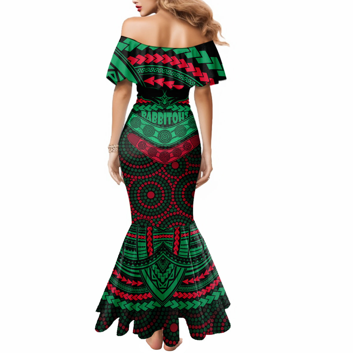 rabbitohs-rugby-mermaid-dress-polynesian-and-aboriginal-special-version