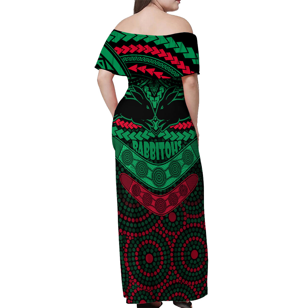 rabbitohs-rugby-off-shoulder-maxi-dress-polynesian-and-aboriginal-special-version