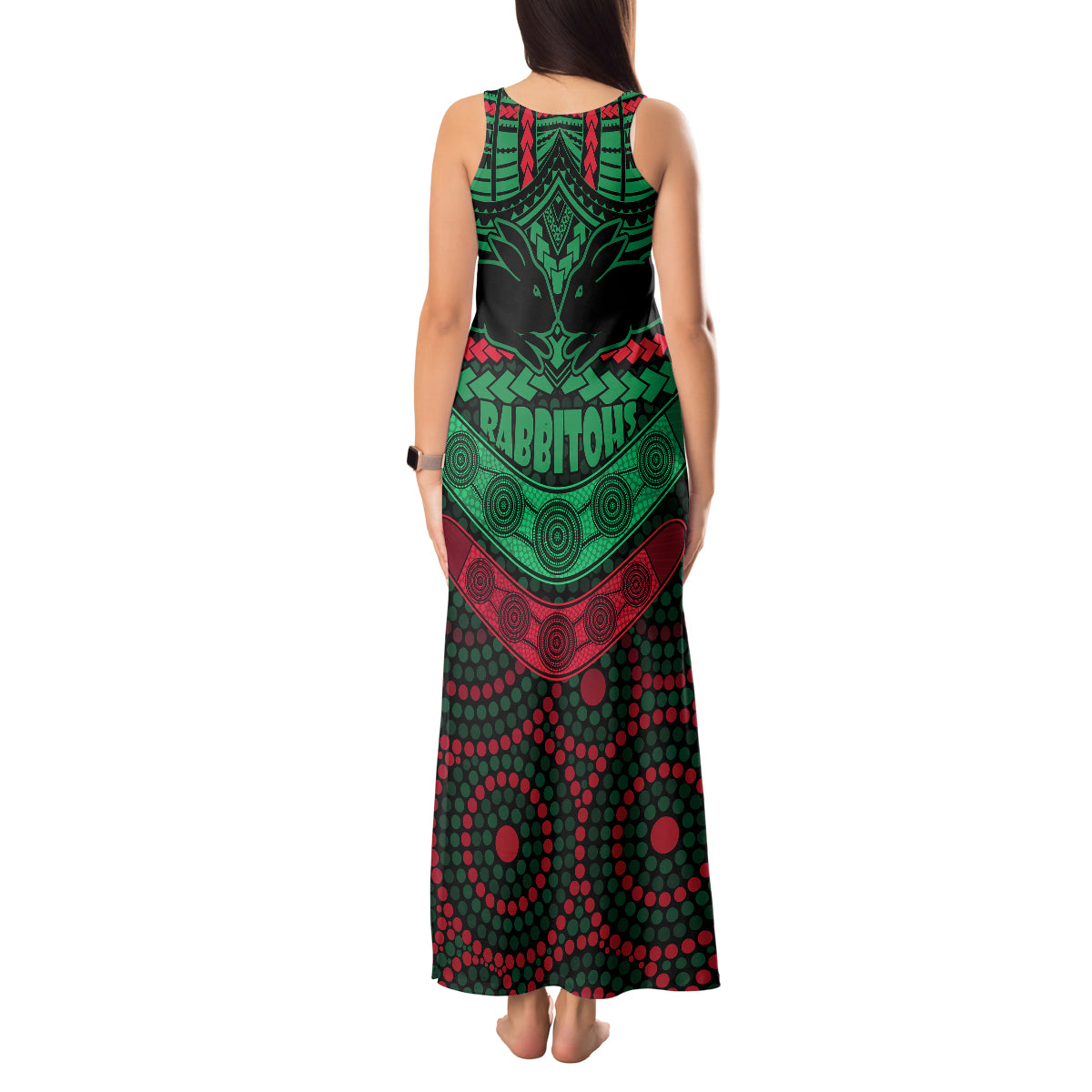 rabbitohs-rugby-tank-maxi-dress-polynesian-and-aboriginal-special-version