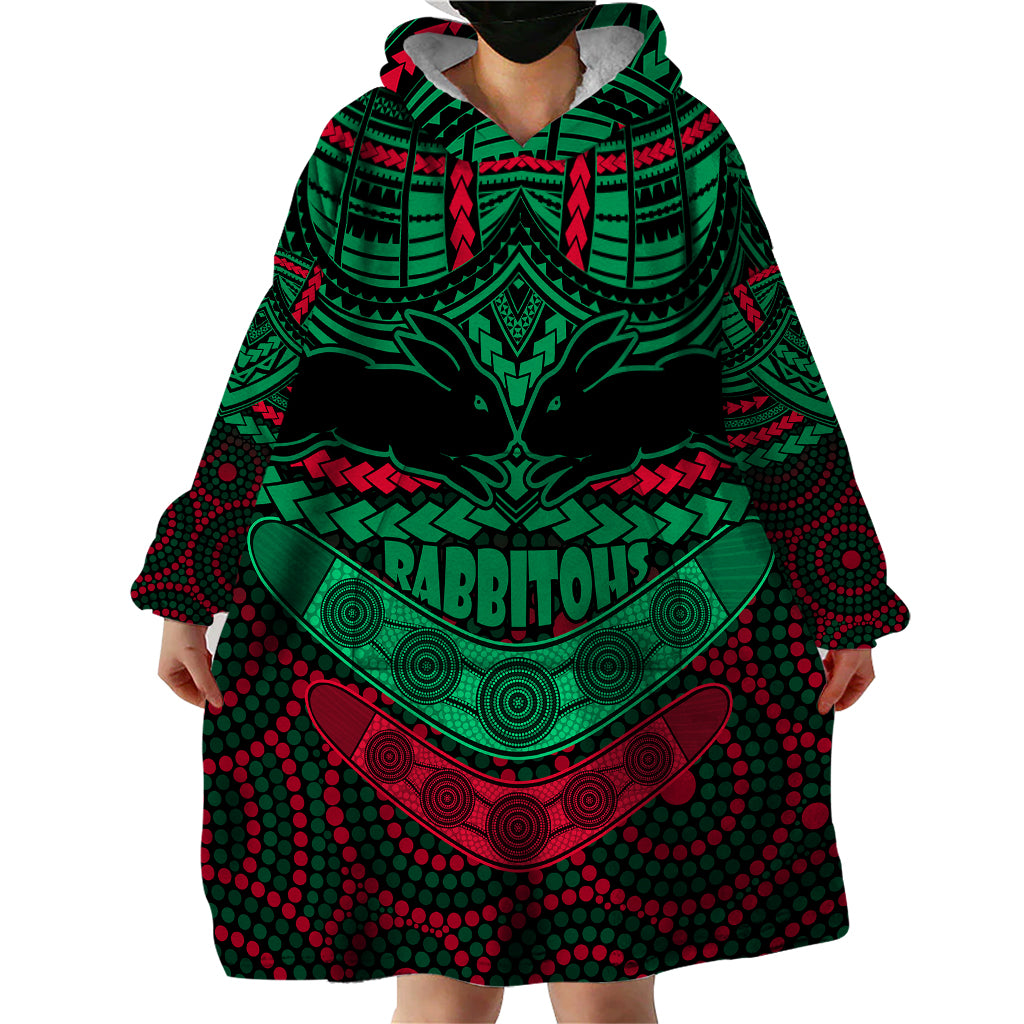 rabbitohs-rugby-wearable-blanket-hoodie-polynesian-and-aboriginal-special-version