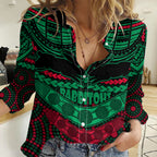 Rabbitohs Rugby Women Casual Shirt Polynesian and Aboriginal Special Version LT9