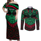 custom-rabbitohs-rugby-couples-matching-off-shoulder-maxi-dress-and-long-sleeve-button-shirts-polynesian-and-aboriginal-special-version