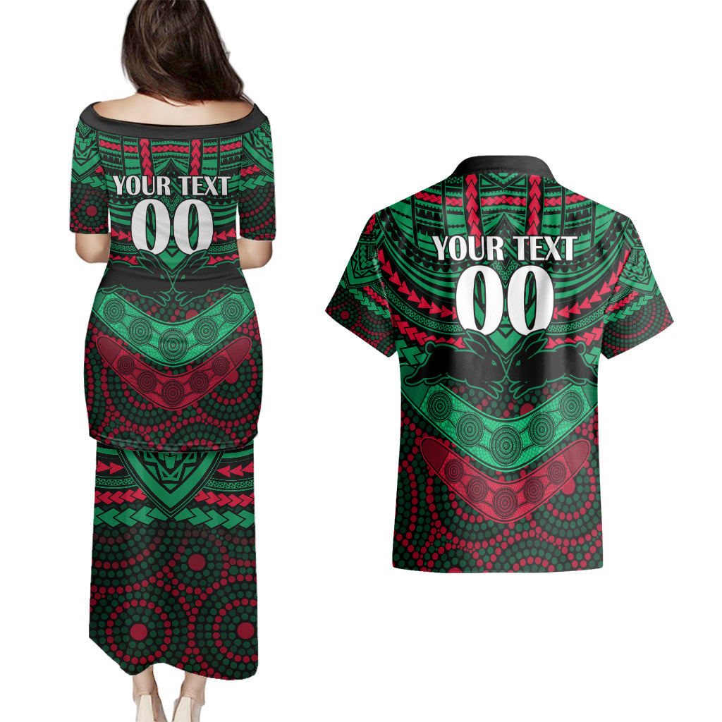 custom-rabbitohs-rugby-couples-matching-puletasi-dress-and-hawaiian-shirt-polynesian-and-aboriginal-special-version