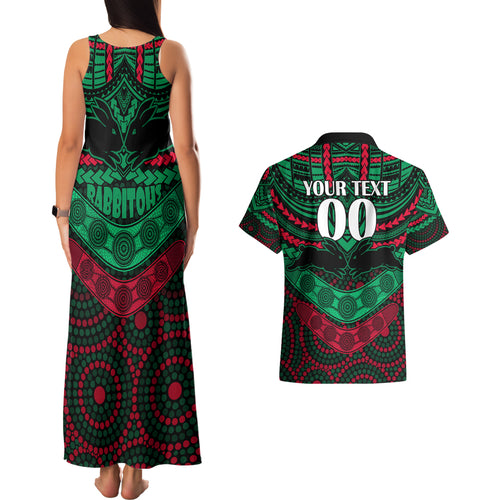 custom-rabbitohs-rugby-couples-matching-tank-maxi-dress-and-hawaiian-shirt-polynesian-and-aboriginal-special-version