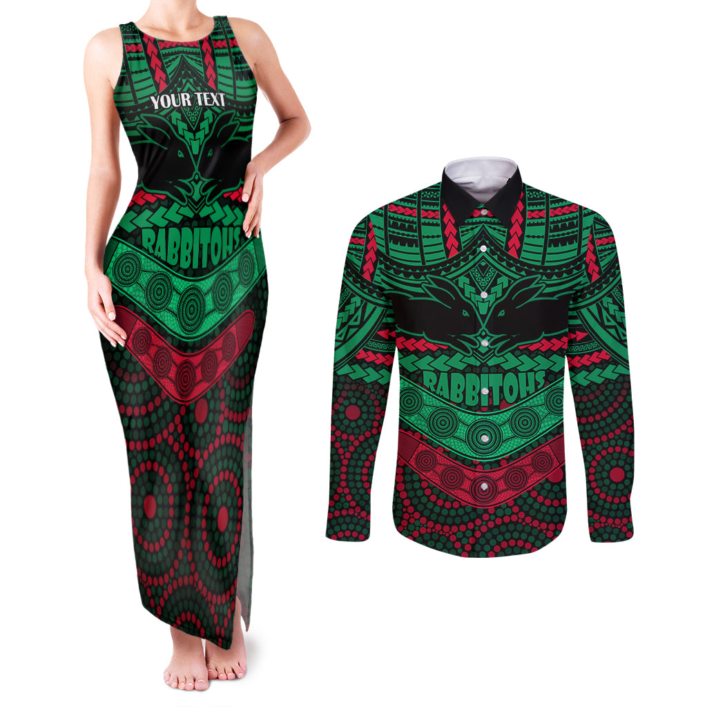 custom-rabbitohs-rugby-couples-matching-tank-maxi-dress-and-long-sleeve-button-shirts-polynesian-and-aboriginal-special-version