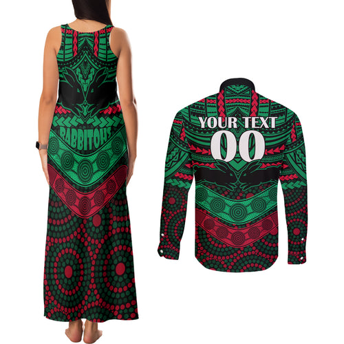 custom-rabbitohs-rugby-couples-matching-tank-maxi-dress-and-long-sleeve-button-shirts-polynesian-and-aboriginal-special-version
