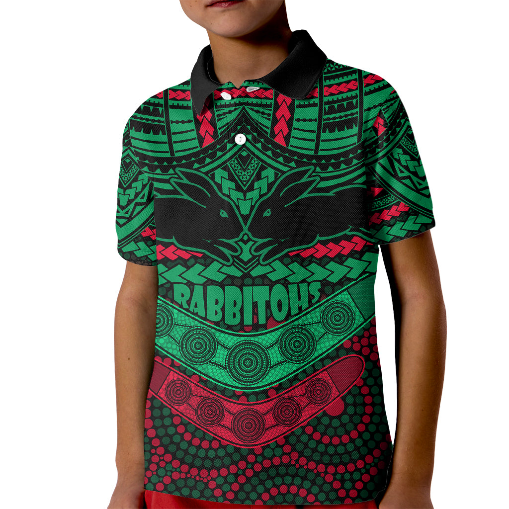 custom-rabbitohs-rugby-kid-polo-shirt-polynesian-and-aboriginal-special-version