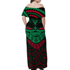 custom-rabbitohs-rugby-off-shoulder-maxi-dress-polynesian-and-aboriginal-special-version