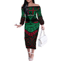 custom-rabbitohs-rugby-off-the-shoulder-long-sleeve-dress-polynesian-and-aboriginal-special-version