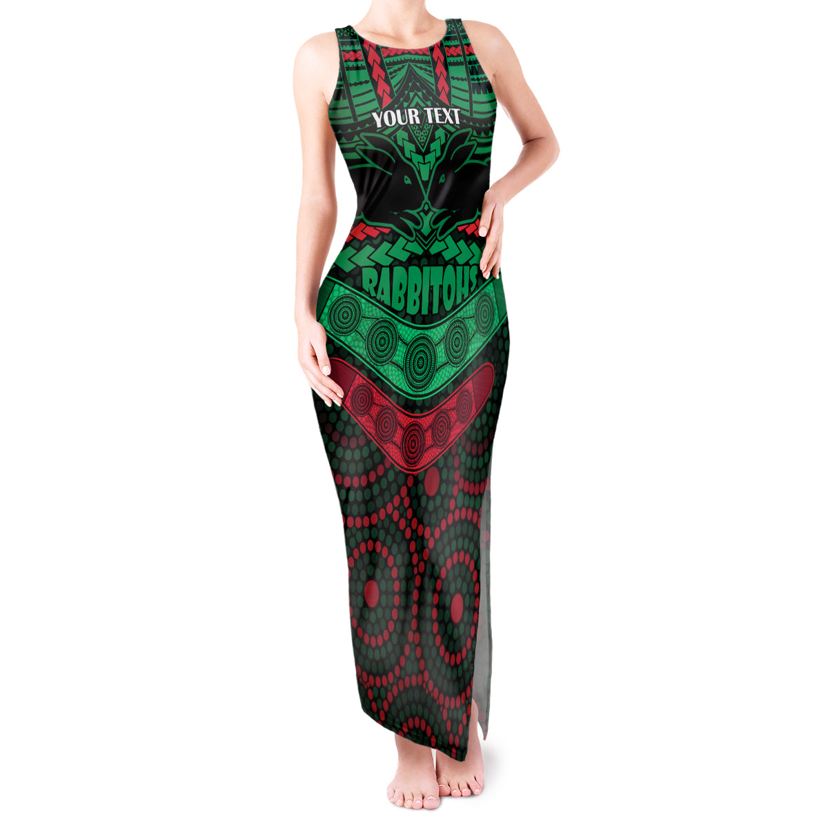 custom-rabbitohs-rugby-tank-maxi-dress-polynesian-and-aboriginal-special-version