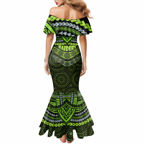 raiders-rugby-mermaid-dress-polynesian-and-aboriginal-special-version