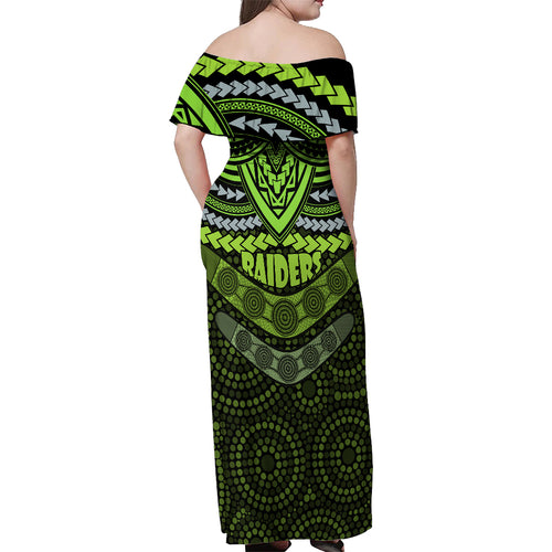 raiders-rugby-off-shoulder-maxi-dress-polynesian-and-aboriginal-special-version