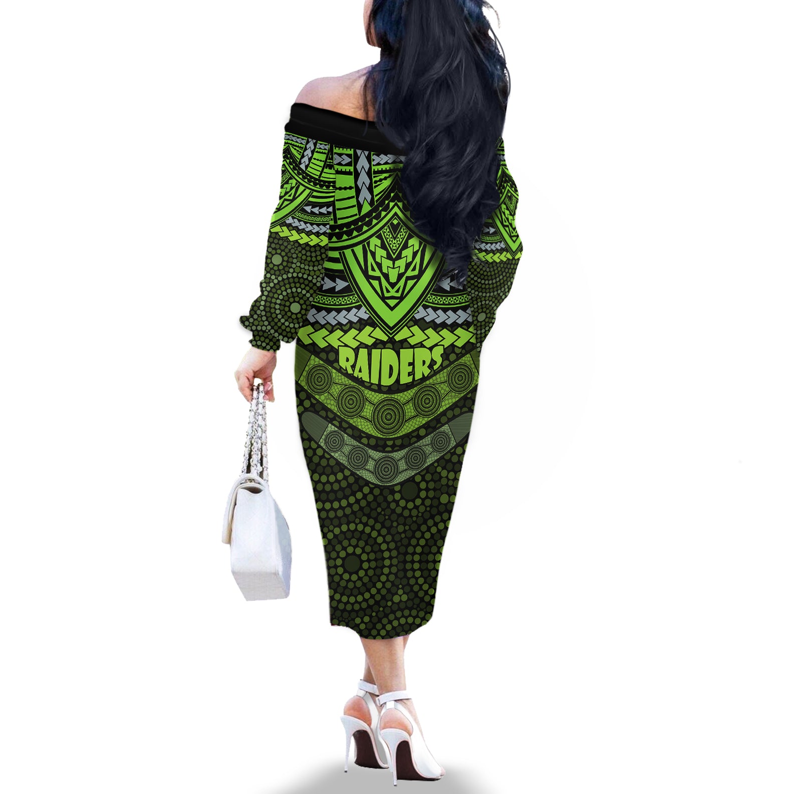 raiders-rugby-off-the-shoulder-long-sleeve-dress-polynesian-and-aboriginal-special-version