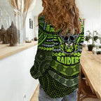 Raiders Rugby Women Casual Shirt Polynesian and Aboriginal Special Version LT9