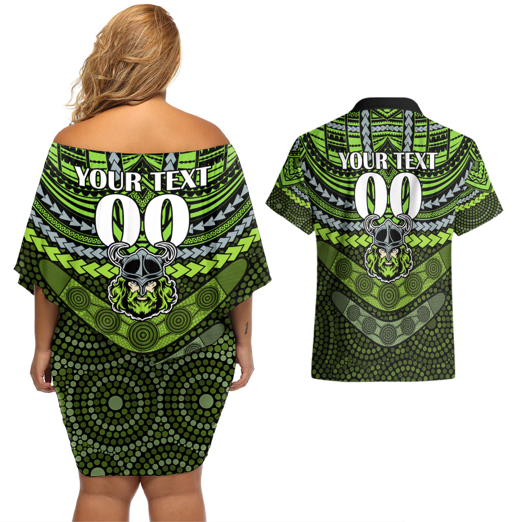 custom-raiders-rugby-couples-matching-off-shoulder-short-dress-and-hawaiian-shirt-polynesian-and-aboriginal-special-version