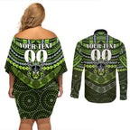custom-raiders-rugby-couples-matching-off-shoulder-short-dress-and-long-sleeve-button-shirts-polynesian-and-aboriginal-special-version