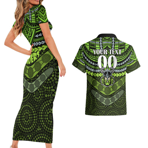 custom-raiders-rugby-couples-matching-short-sleeve-bodycon-dress-and-hawaiian-shirt-polynesian-and-aboriginal-special-version
