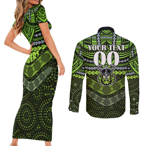 custom-raiders-rugby-couples-matching-short-sleeve-bodycon-dress-and-long-sleeve-button-shirts-polynesian-and-aboriginal-special-version