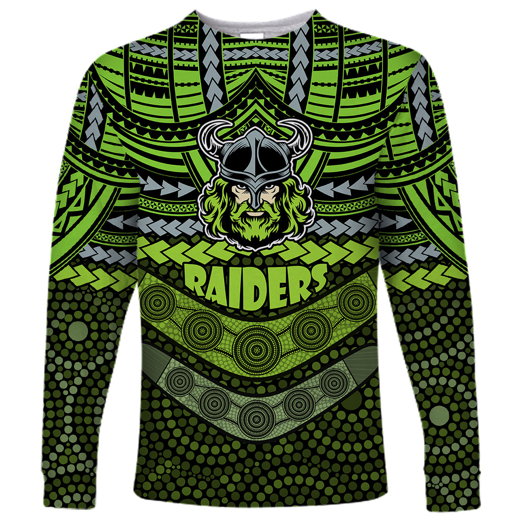 custom-raiders-rugby-long-sleeve-shirt-polynesian-and-aboriginal-special-version