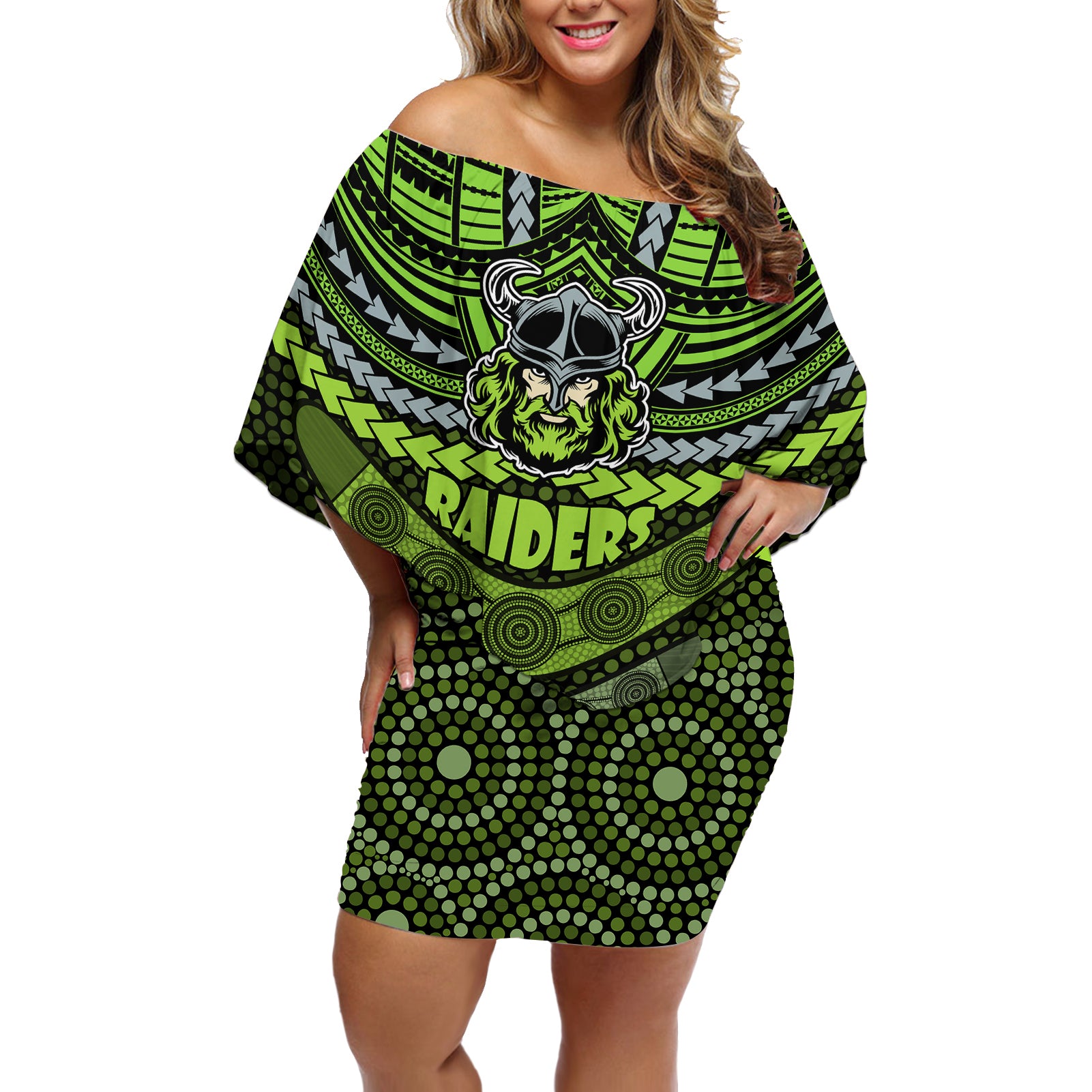 custom-raiders-rugby-off-shoulder-short-dress-polynesian-and-aboriginal-special-version
